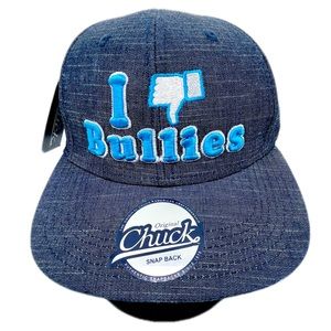 Original CHUCK Flat Billed Casual Hat Cap Adjustable SnapbackㅣNo to BulliesㅣNWT